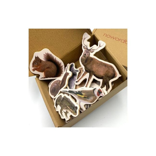 Piezas magnéticas de bambú: animales del bosque de Nowordbooks - Imagen 2