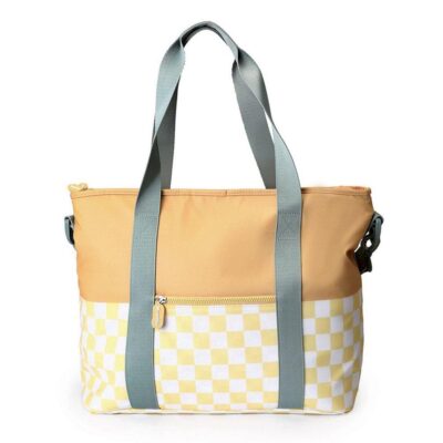 Bolso nevera Stripes yellow chess