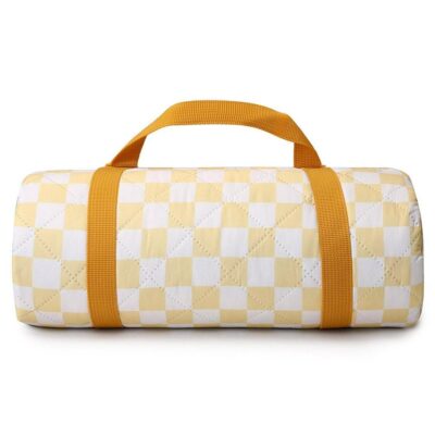 Manta de picnic Stripes yellow chess