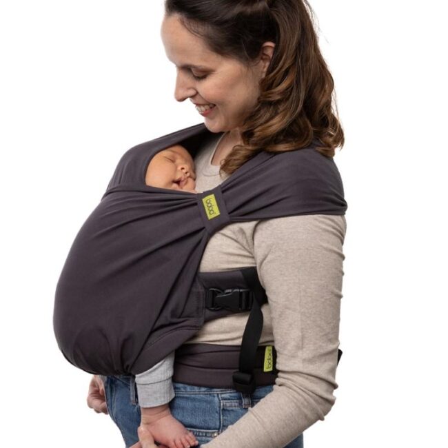 Portabebé evolutivo fular-mochila Boba Bliss color charcoal