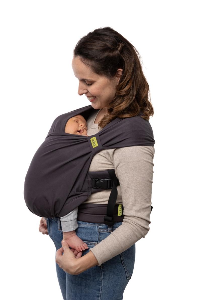 Portabebé evolutivo fular-mochila Boba Bliss color charcoal
