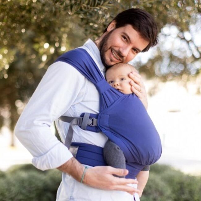 Portabebé evolutivo fular-mochila Boba Bliss color navy blue - Imagen 4