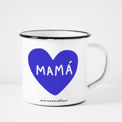 Taza Mamá (corazón azul) de Brétemas