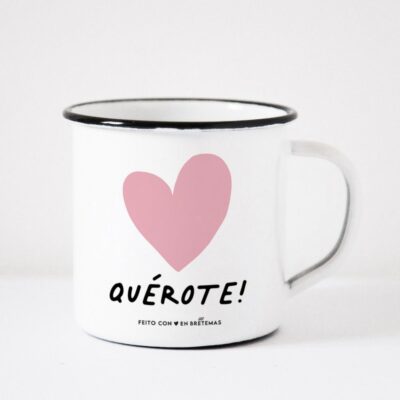Taza Quérote (corazón rosa) de Brétemas