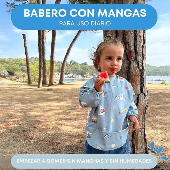 Babero manga larga Mediterráneo de Babaté - Imagen 3