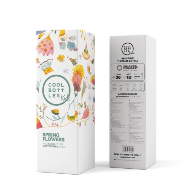 Botella térmica de Cool Bottles de 260ml Spring flowers - Imagen 4