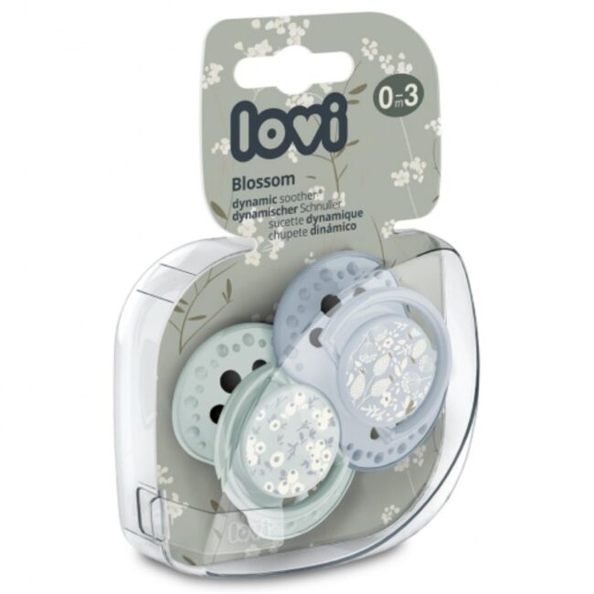 Chupetes Lovi Blossom azul 0-3 meses pack-2 - Imagen 2