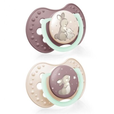 Chupetes Lovi night&day rosa 0-3 meses pack-2