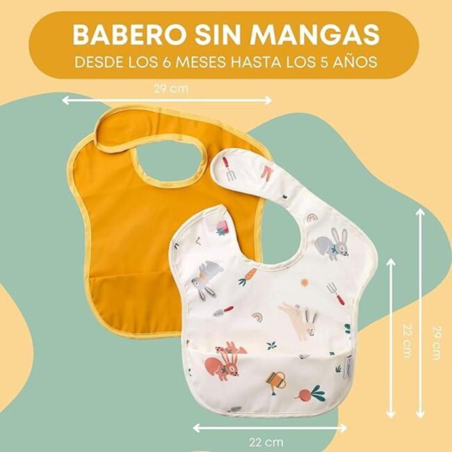 Pack 2 baberos sin mangas Huerto de Babaté - Imagen 3