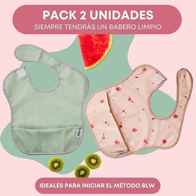 Pack 2 baberos sin mangas Mariquitas de Babaté - Imagen 2