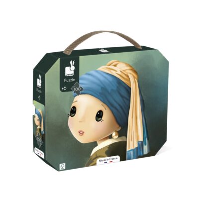 Puzle inspirado en La joven de la perla de Vermeer de 100 piezas de Janod