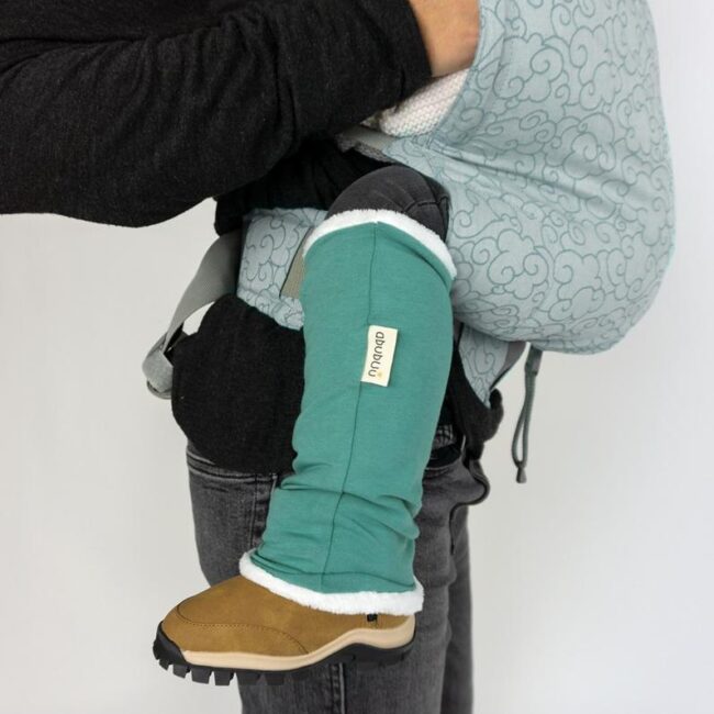 Calentadores de porteo Abubuu Warm Warm color dusty mint - Imagen 4