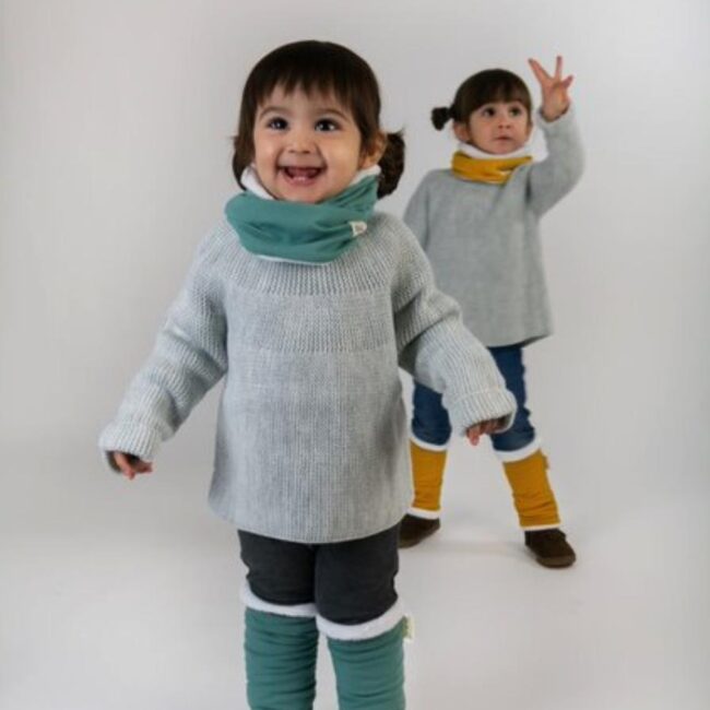 Calentadores de porteo Abubuu Warm Warm color dusty mint - Imagen 6