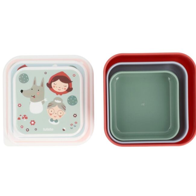 3 cajas de almuerzo Tutete Little red - Imagen 2