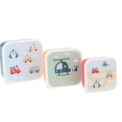 3 cajas de almuerzo Tutete City cars