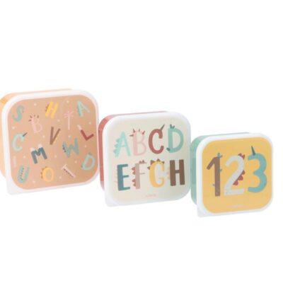 3 cajas de almuerzo Tutete Funny letters