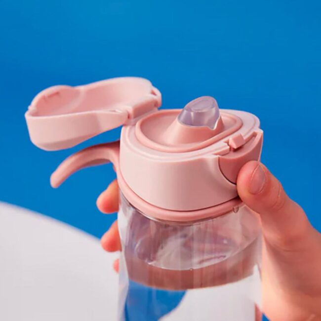 Botella de tritán con boquilla y asa 450ml B.Box rosa - Imagen 5