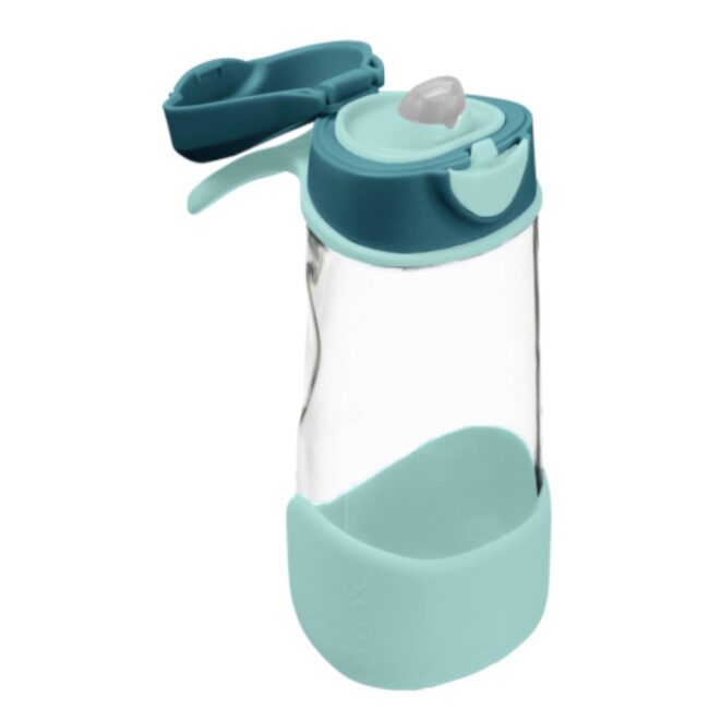 Botella de tritán con boquilla y asa 450ml B.Box verde - Imagen 3