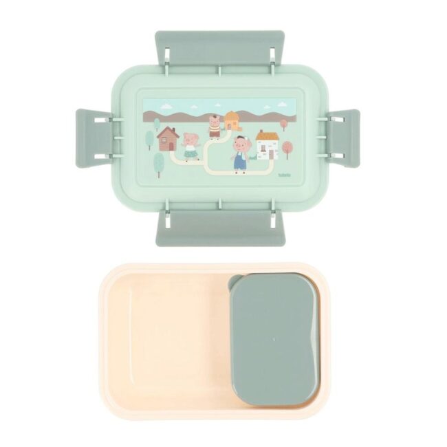 Caja de almuerzo bento Tutete The three little pigs - Imagen 2
