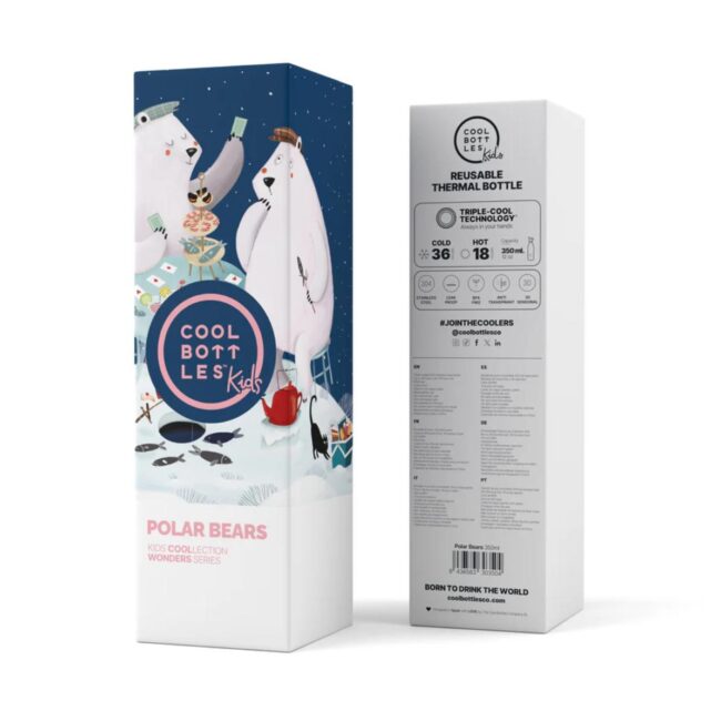 Botella térmica de Cool Bottles de 350ml Polar bears - Imagen 4