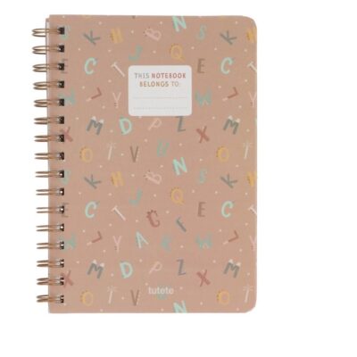 Libreta escolar de Tutete Funny letters