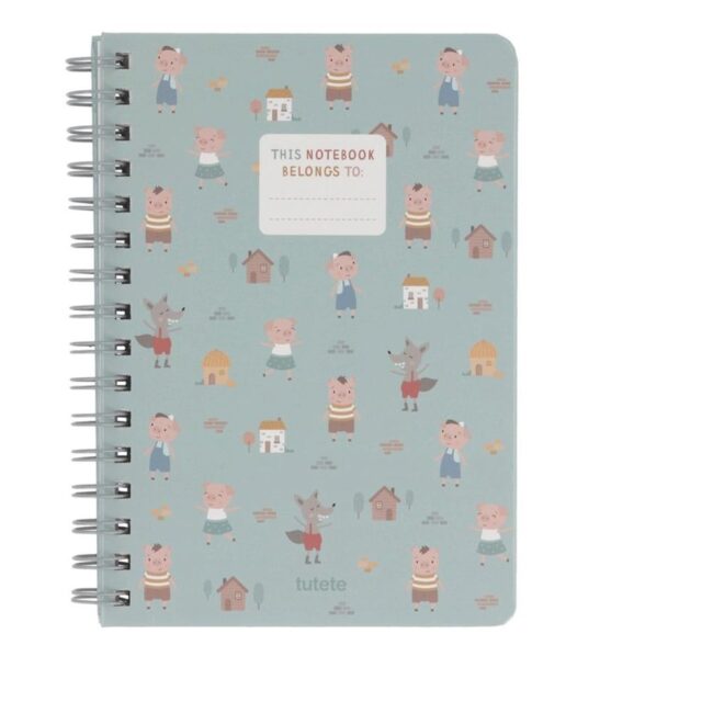 Libreta escolar de Tutete The three little pigs