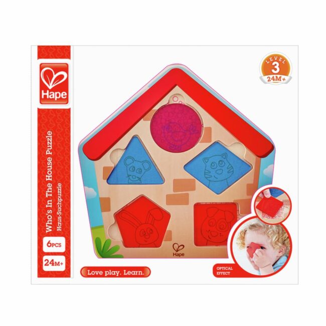 Puzle ¿Quién está en casa? de Hape - Imagen 3