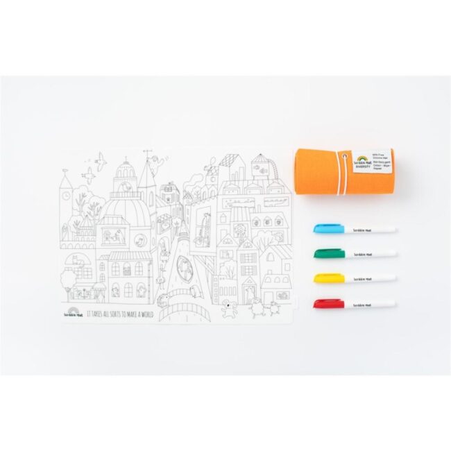Mantel de silicona Scribble Mat "Diversity"
