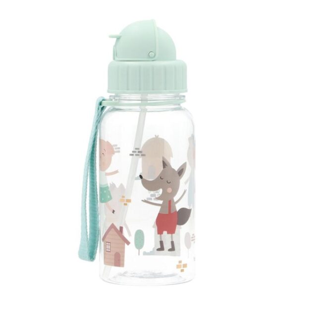 Botella de plástico Tutete The three little pigs