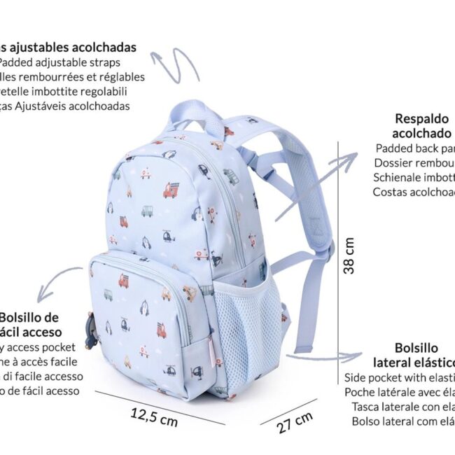 Mochila infantil de Tutete City cars - Imagen 2