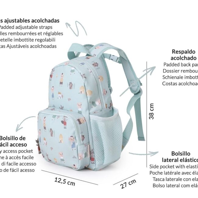 Mochila infantil de Tutete The three little pigs - Imagen 2