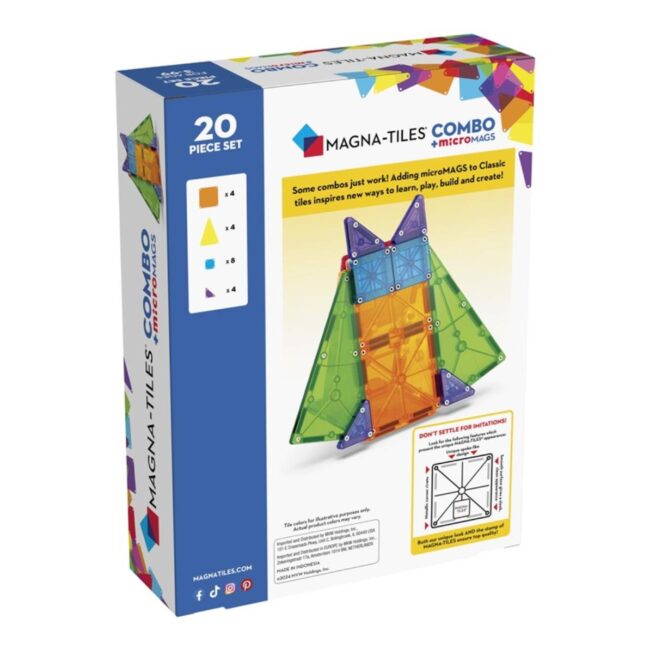 MagnaTiles® combo+microMags 20 piezas - Imagen 2