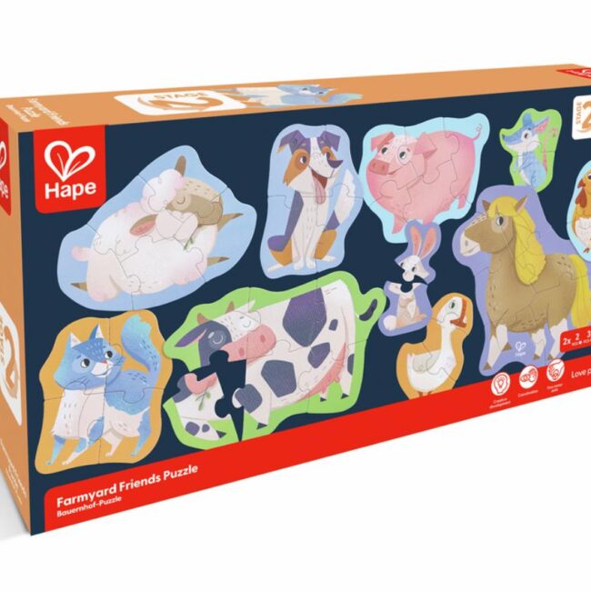 Puzle de amigos de la granja de Hape