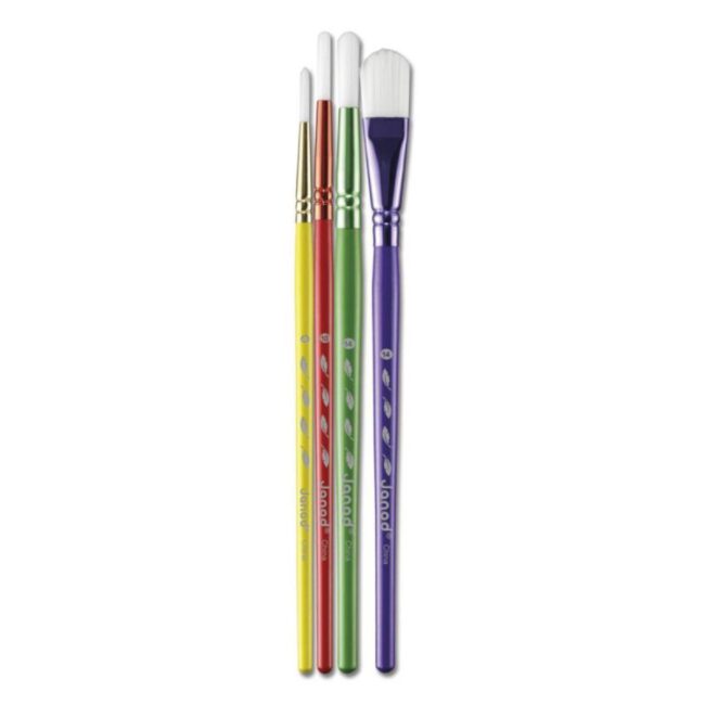 Pack de 4 pinceles sintéticos de Janod - Imagen 3