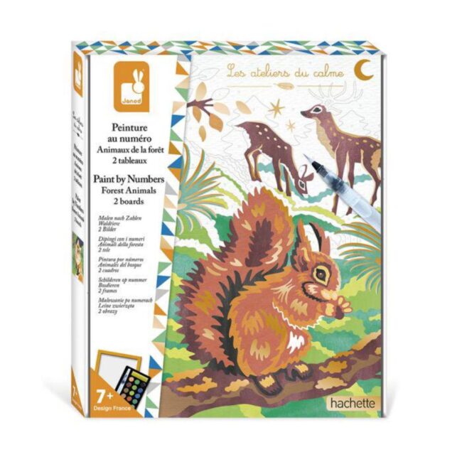 Pintura por números. Animales del bosque de Janod