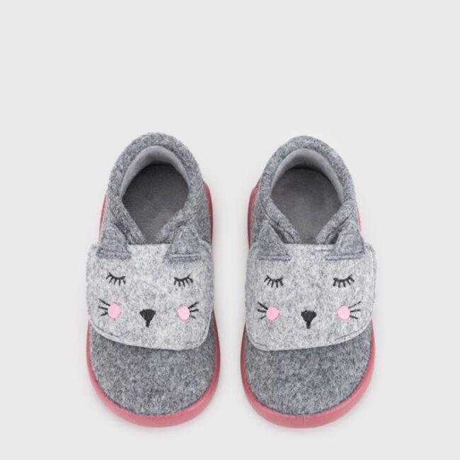 Zapatillas de estar por casa Miau frambuesa de Igor