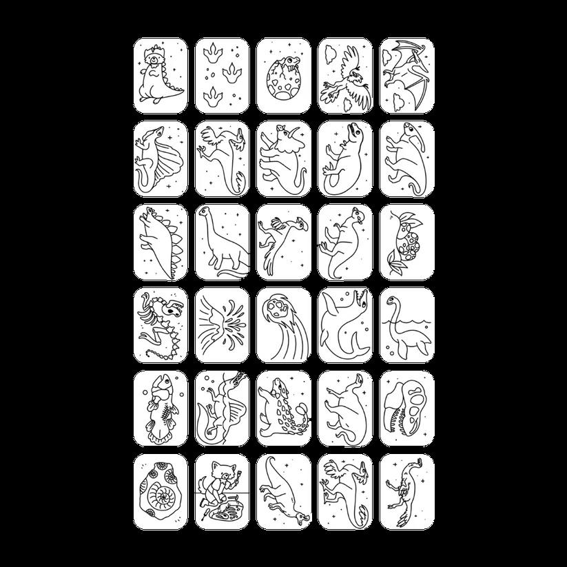 Plantillas de galaxia y dinos para Kidydraw mini de Kidywolf - Imagen 3