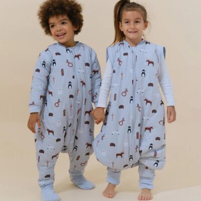 Saco de dormir con pies y mangas Winter animals de Molis&Co