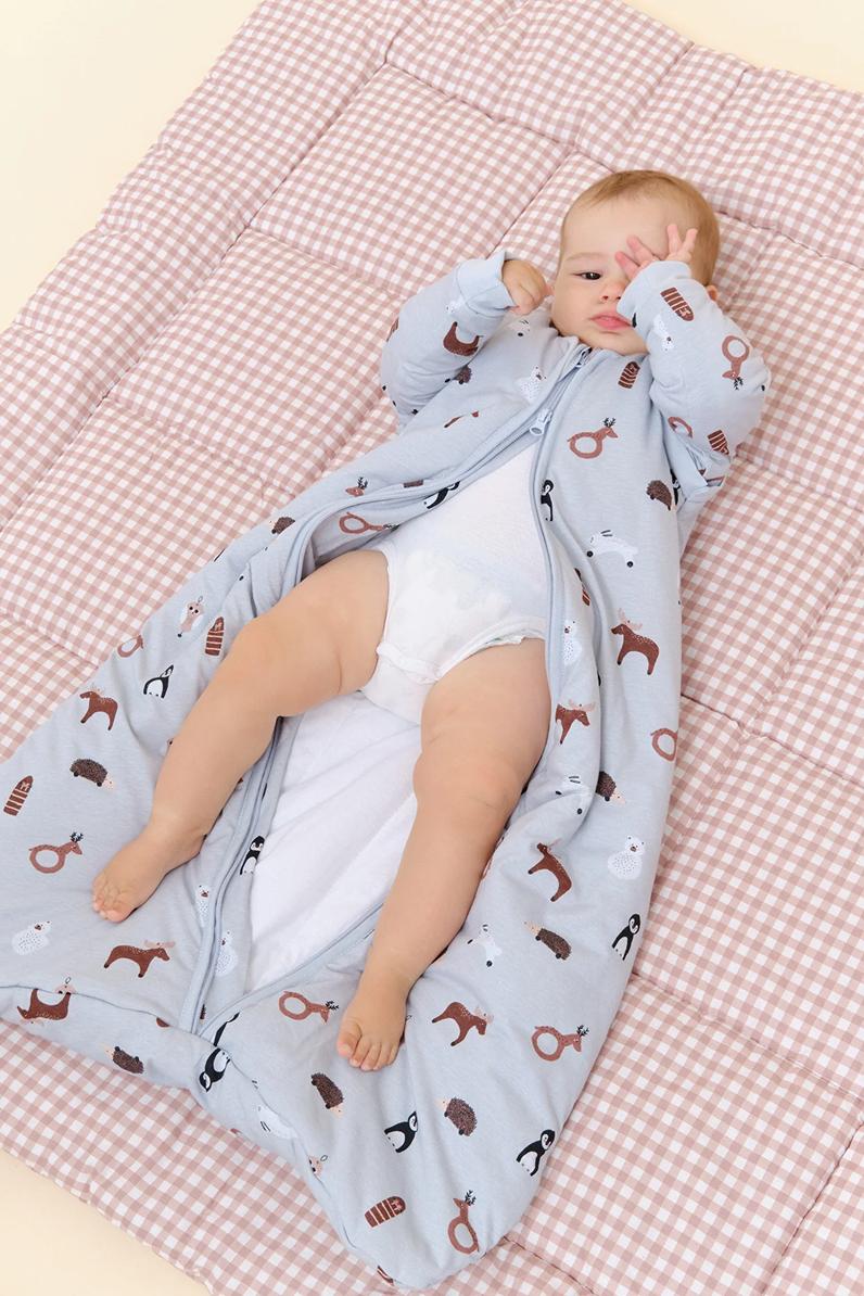 Saco de dormir sin pies y con mangas Winter animals de Molis&Co - Imagen 3