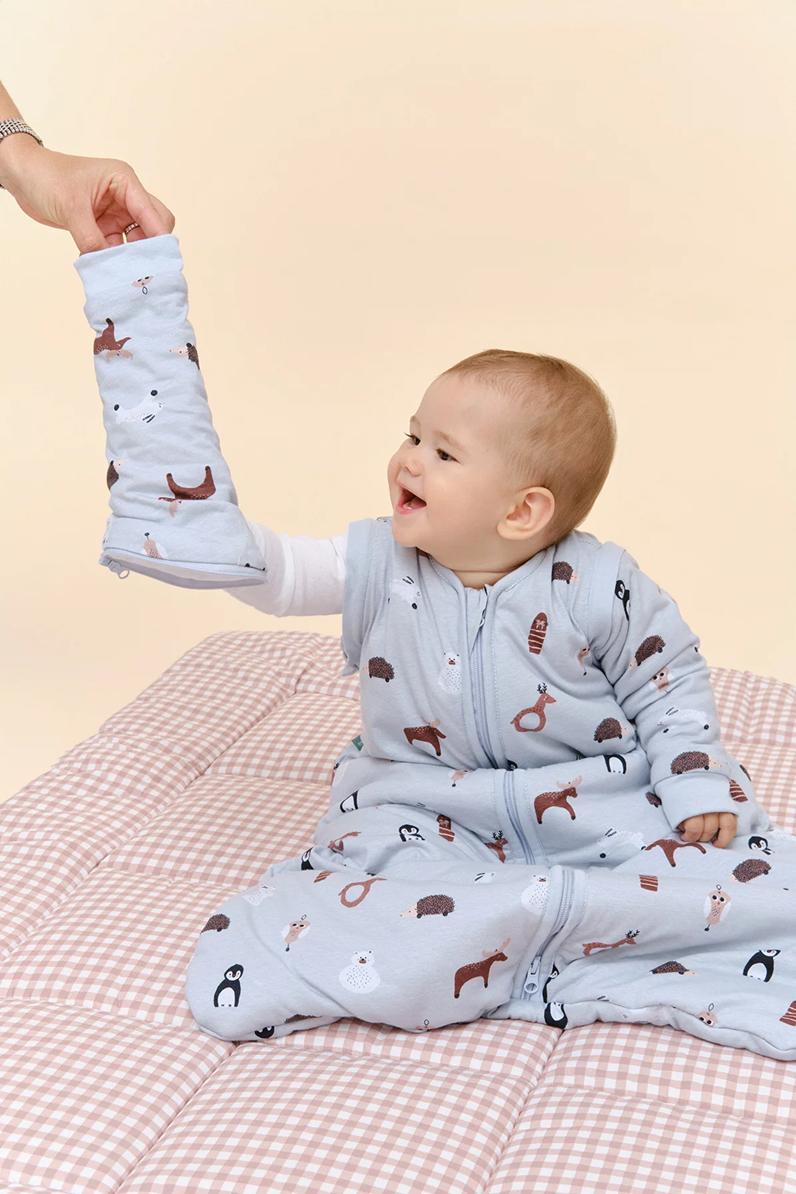 Saco de dormir sin pies y con mangas Winter animals de Molis&Co - Imagen 2