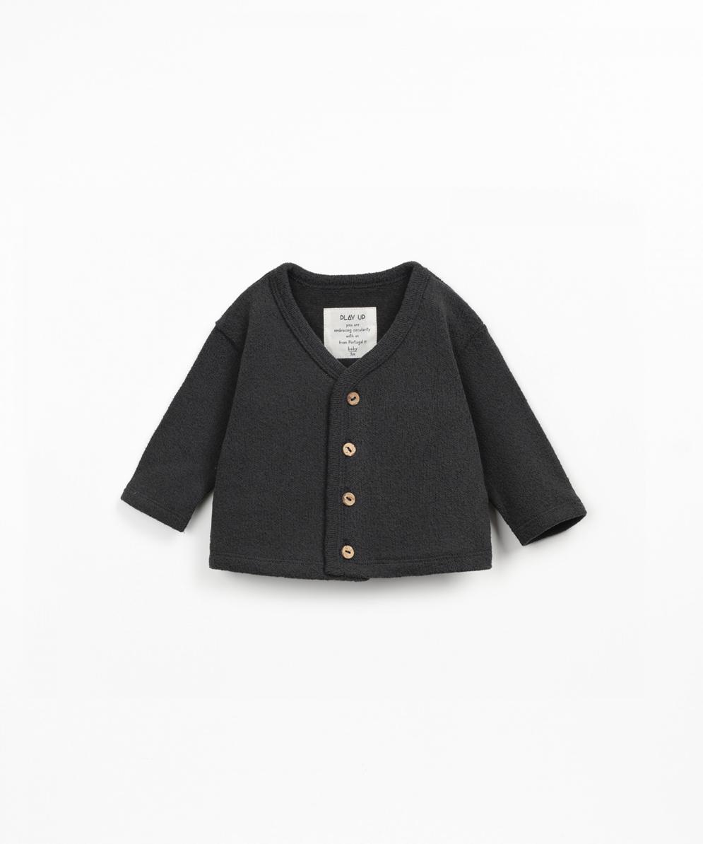 Chaqueta de punto con interior afelpado gris de Play Up