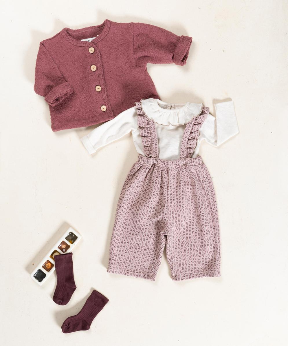 Chaqueta de punto rosa oscuro de Play Up Talla 3M - Imagen 3