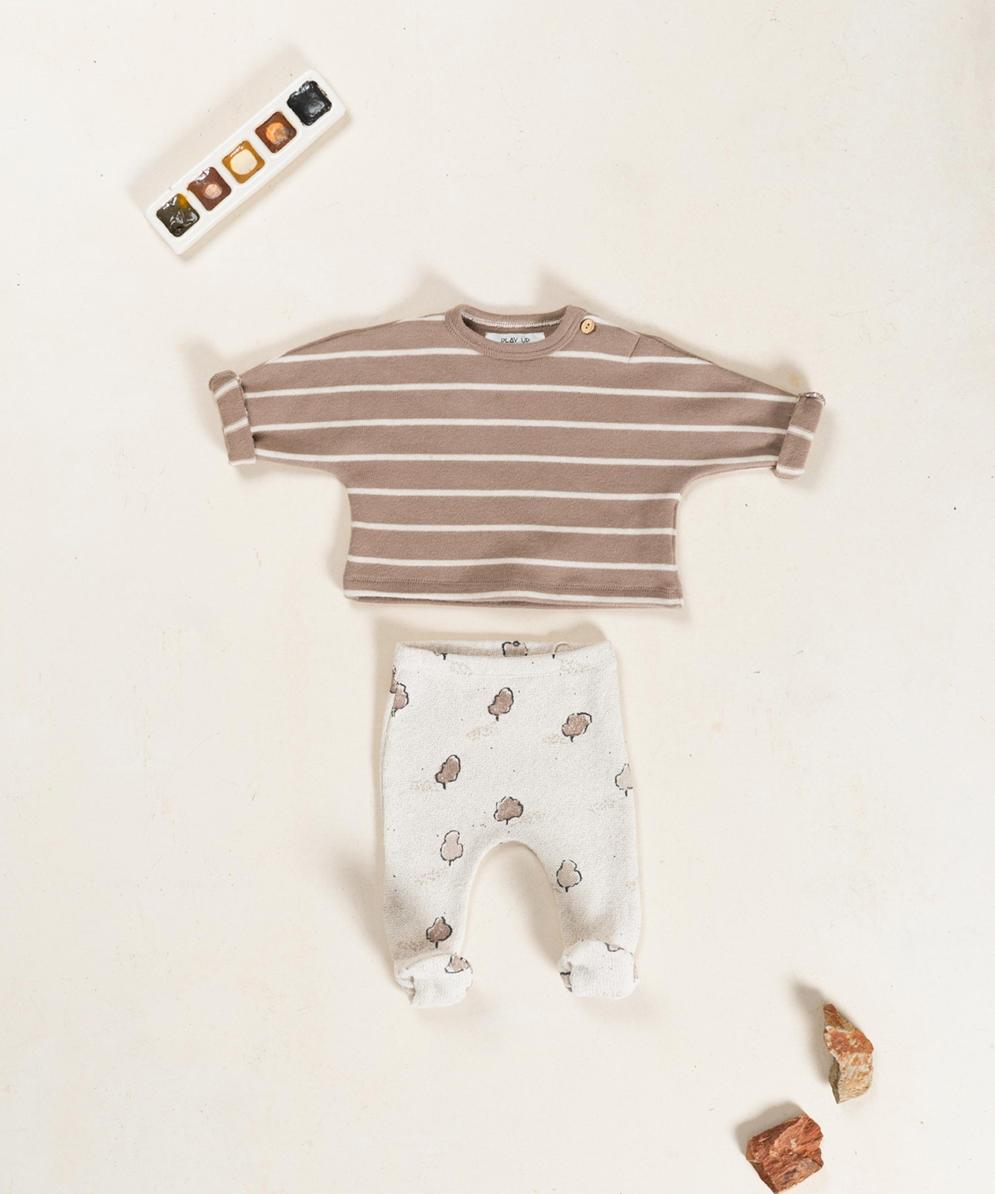 Jersey de punto a rayas marrón de Play Up - Imagen 3