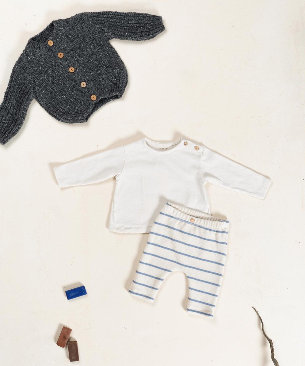 Leggings de punto a rayas azules de Play Up - Imagen 3