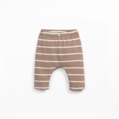 Leggings de punto a rayas marrón de Play Up