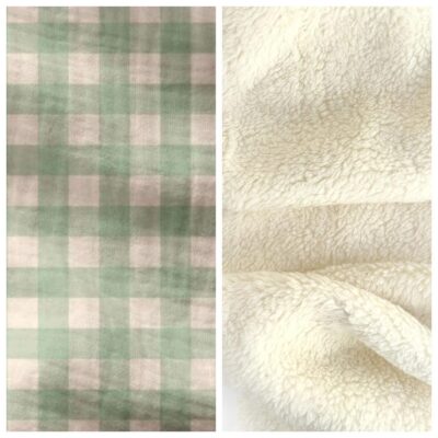 Manta de invierno Vichy mint