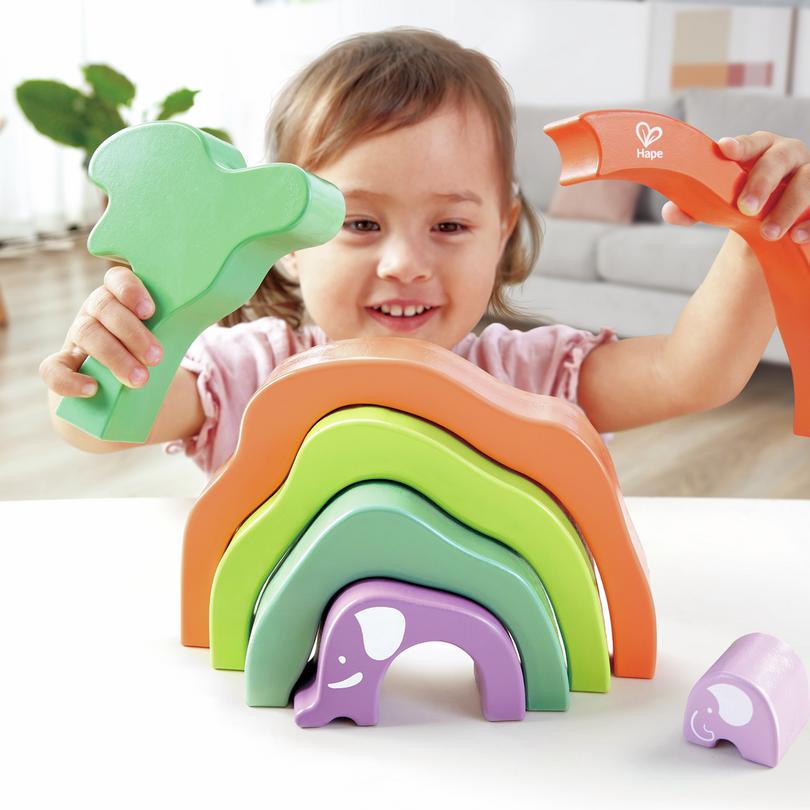 Apilable safari de elefantes de Hape - Imagen 2