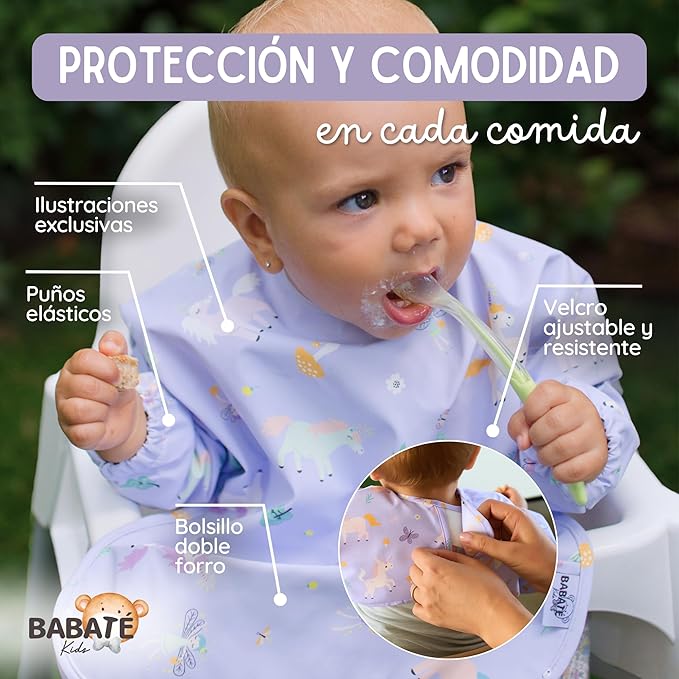 Babero manga larga Bosque encantado de Babaté - Imagen 2