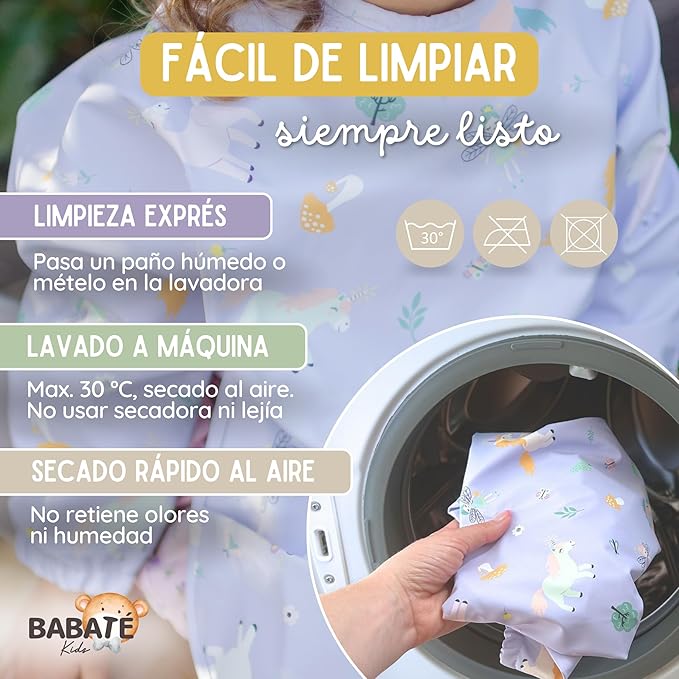 Babero manga larga Bosque encantado de Babaté - Imagen 4