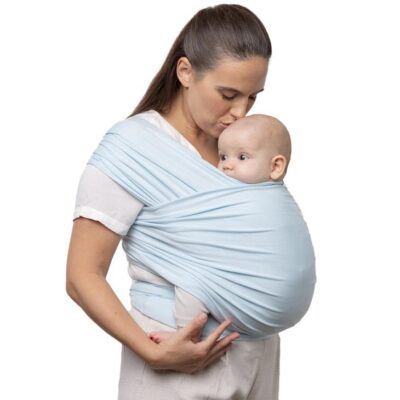 Fular elástico portabebés Boba Wrap bambú Serenity color light blue